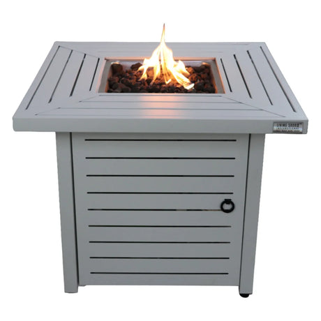 Modern Steel Outdoor 40000 BTU Fire Pit Table - Omega Lifestyles