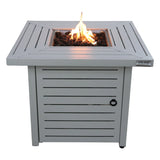 Modern Steel Propane Gas Fire Pit Table With Flame Control - Omega Lifestyles