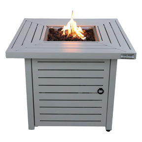 Modern Steel Propane Gas Fire Pit Table With Flame Control - Omega Lifestyles