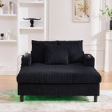 Oversized Corduroy Recliner Sofa With USB Charging - Omega Lifestyles