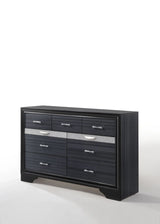Black Synthetic Wood Modern Storage Dresser - Omega Lifestyles