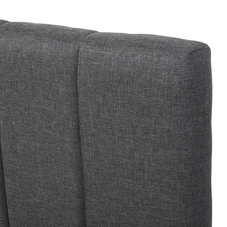 Full Size Upholstered Linen Platform Bed With Trundle Drawers - Omega Lifestyles