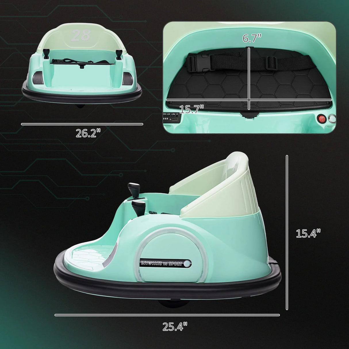 Toddler Remote Control 360° Ride-On Bumper Car - Omega Lifestyles