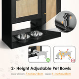 Pet Feeding Station With 2 Elevated Bowls And Storage - Sleep Galleria