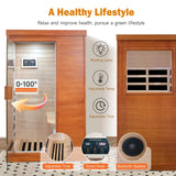 Single Room Solid Wood Infrared Sauna With Bluetooth - Omega Lifestyles