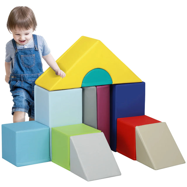 11-Piece Toddler Soft Foam Climbing Blocks Play Set - Omega Lifestyles