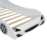 Twin Race Car-Shaped Wood Platform Bed With LED - Omega Lifestyles