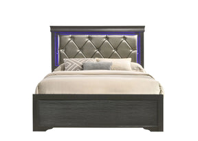 Modern Gray Upholstered Twin Wood Bed Frame - Omega Lifestyles