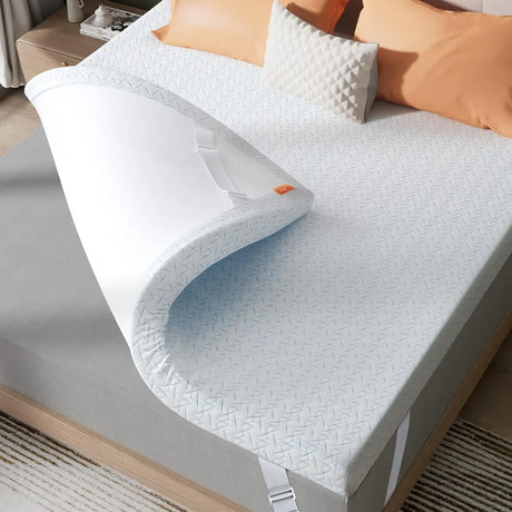 Full Extra Firm 4-Inch Cooling Gel Memory Foam Mattress Topper - Omega Lifestyles
