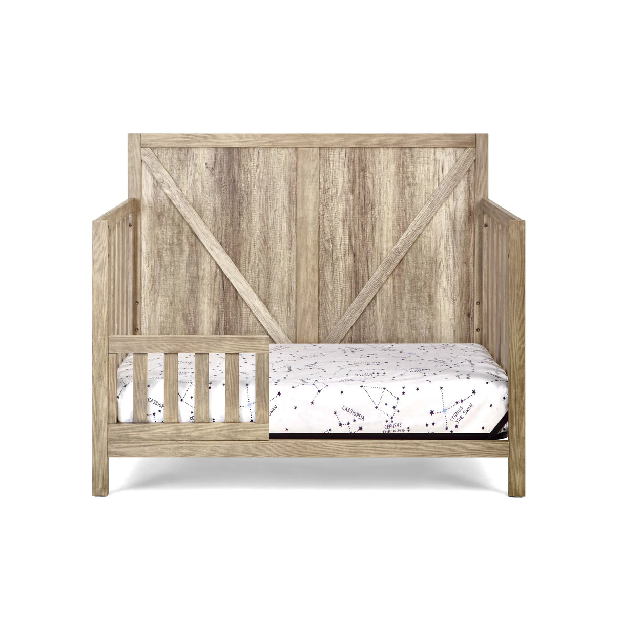 4-in-1 Convertible Solid Wood Barnside Crib Chestnut - Omega Lifestyles