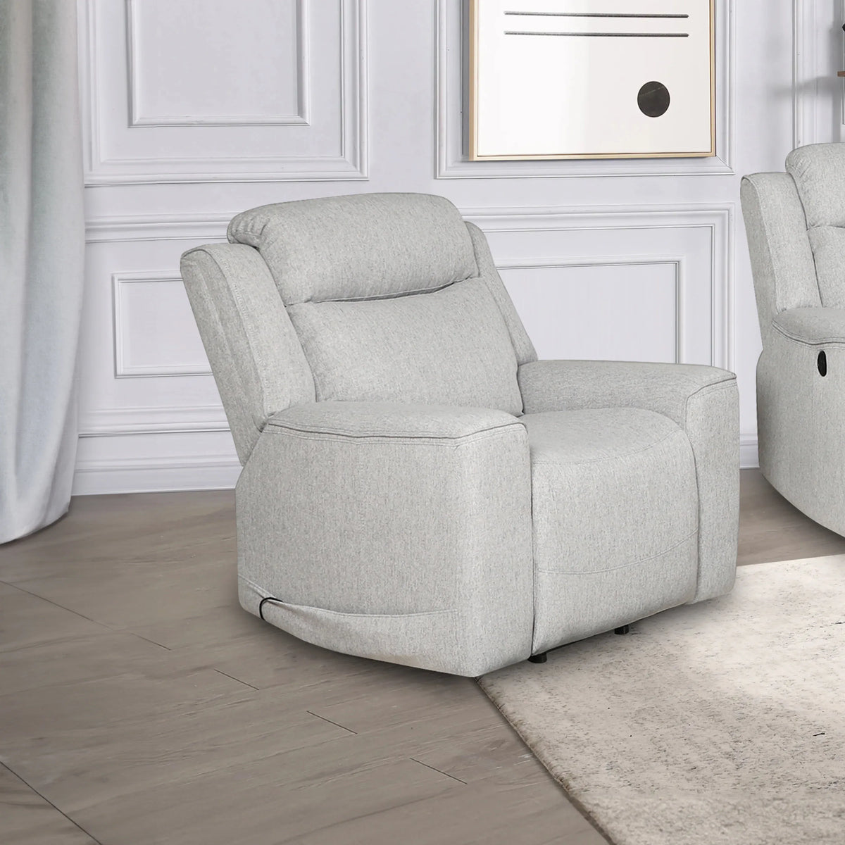 Contemporary Upholstered Adjustable Recliner Chair With Plush Cushioning - Omega Lifestyles