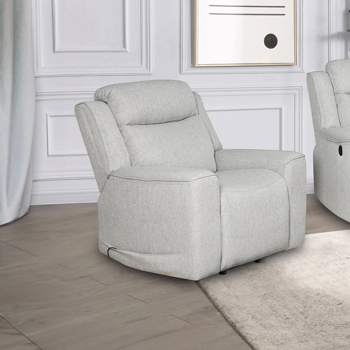 Contemporary Upholstered Adjustable Recliner Chair With Plush Cushioning - Omega Lifestyles