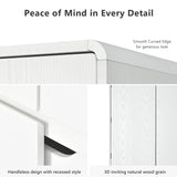 Modern Curved Design Kitchen Pantry Cabinet With Drawer - Omega Lifestyles