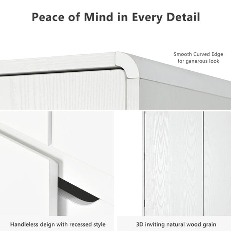 Modern Curved Design Kitchen Pantry Cabinet With Drawer - Omega Lifestyles