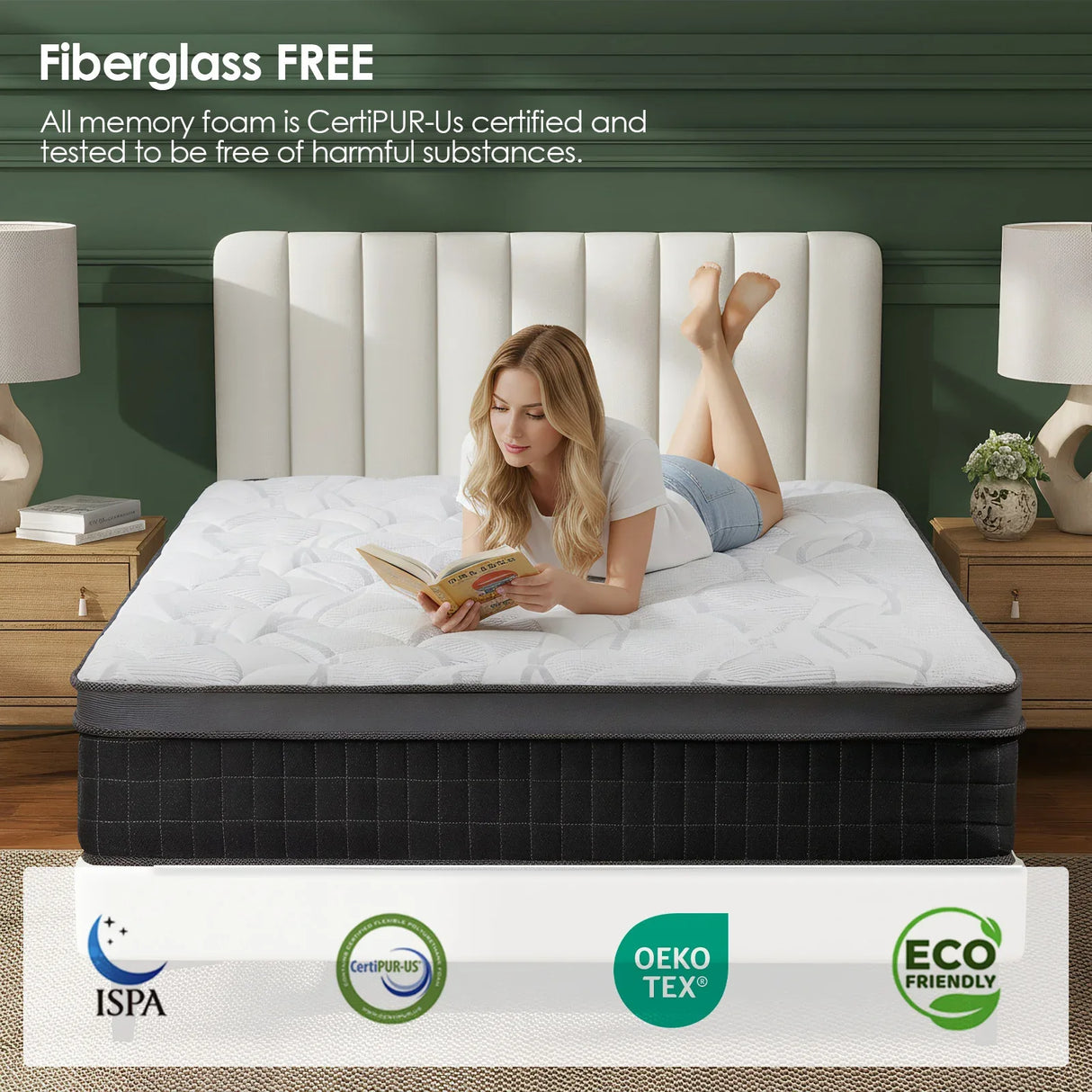 Medium 10-Inch Cooling Gel Memory Foam Queen Mattress - Omega Lifestyles