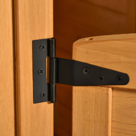 Kids Outdoor Wooden Playhouse With Door Windows Mailbox Bench - Omega Lifestyles