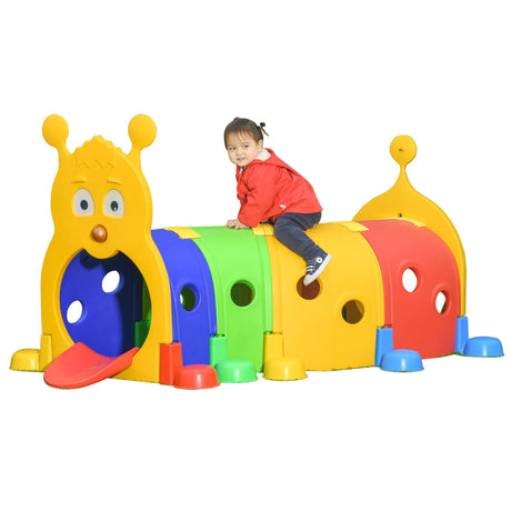 Colorful Kids Caterpillar Tunnel Play Structure Toy - Omega Lifestyles