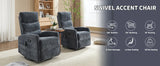 Heat Massage Recliner Chair With 360° Swivel And Rocker - Omega Lifestyles