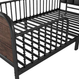 Twin Metal Platform Bed Frame With Upholstered Headboard And LED Light - Omega Lifestyles
