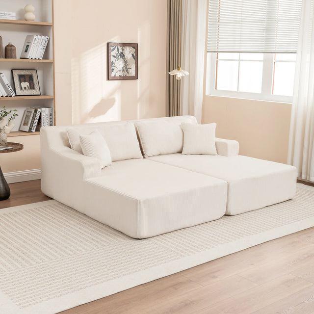 Corduroy Foam High-Density All-Foam Lounge Chair - Omega Lifestyles