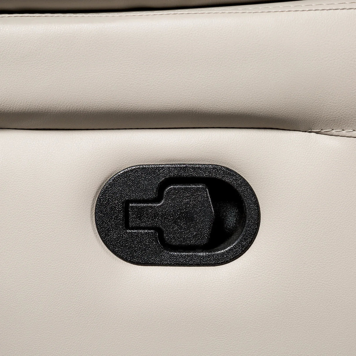 Transitional Off-White Leather Match Pillow Top Glider Chair - Omega Lifestyles