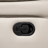 Transitional Off-White Leather Match Pillow Top Glider Chair - Omega Lifestyles