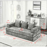 Comfy Convertible Chenille Folding Floor Sofa Bed - Omega Lifestyles