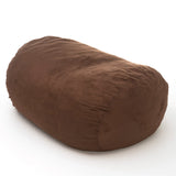 Microfiber Cylindrical Foam Filled Brown Bean Bag Chair - Omega Lifestyles