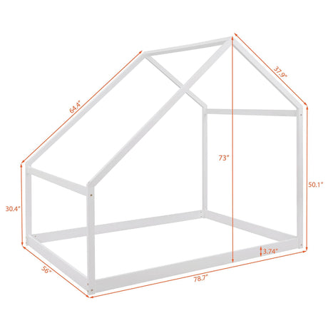 Full Size Solid Wood White House Bed Frame - Omega Lifestyles