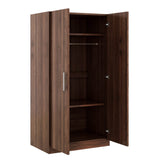 2-Door Solid Wood Wardrobe Armoire With Shelves - Omega Lifestyles