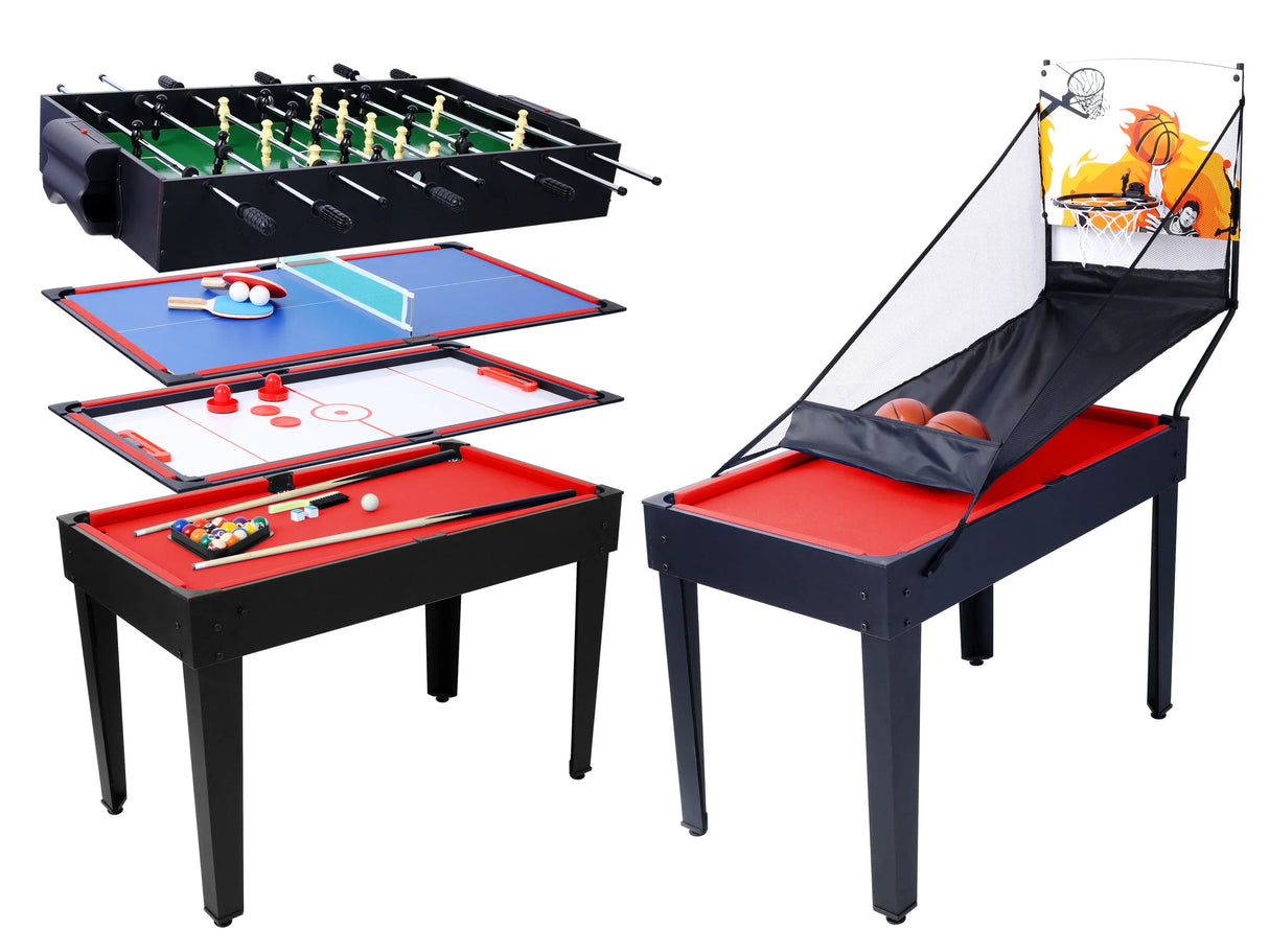 5-in-1 Convertible Indoor Sports Game Table with Accessories - Omega Lifestyles