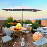 Rectangular 10x6.5 Ft Solar LED Lighted Patio Umbrella