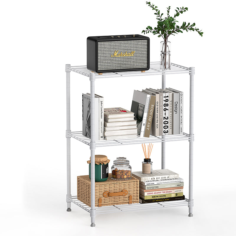 3-Tier Adjustable Carbon Steel Wire Storage Shelving Unit