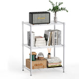 3-Tier Adjustable Carbon Steel Wire Storage Shelving Unit