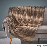 Brown Faux Fur Soft Cozy 50x60 Inch Throw Blanket - Omega Lifestyles
