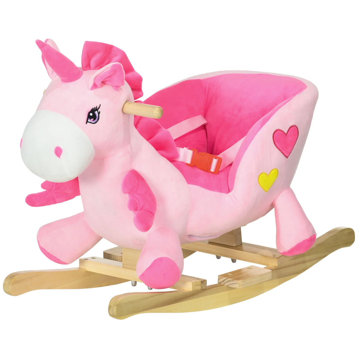 Plush Pink Toddler Rocking Unicorn With 32 Songs - Omega Lifestyles