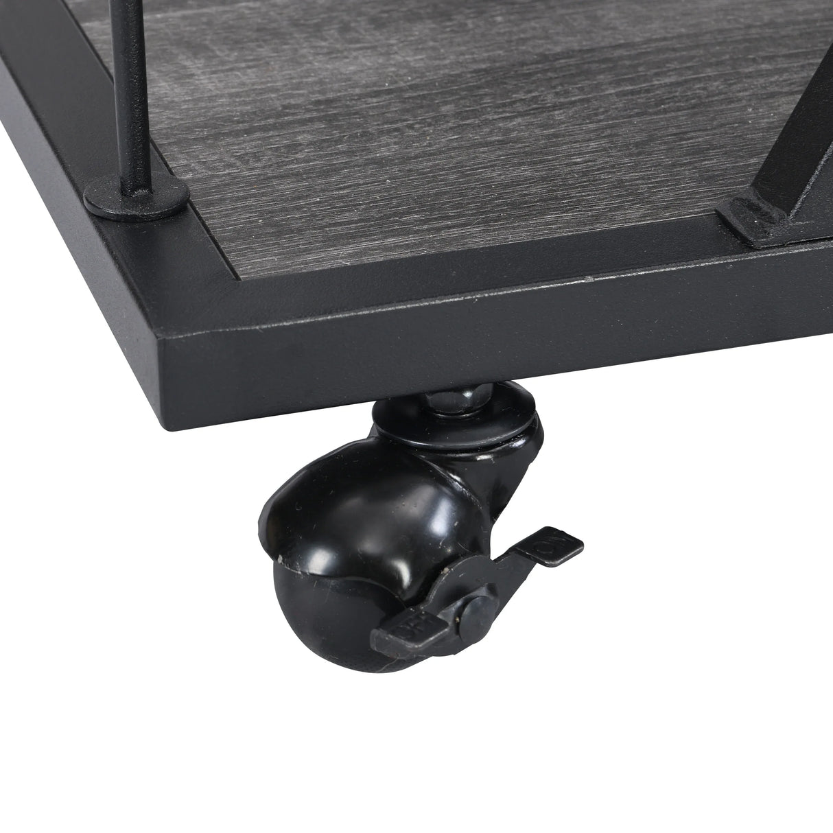 Industrial Style Mobile Iron 3-Tier Bar Cart With Casters - Omega Lifestyles