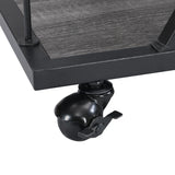 Industrial Style Mobile Iron 3-Tier Bar Cart With Casters - Omega Lifestyles