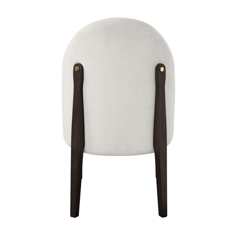 Set of 2 Beige Fabric Upholstered Side Chairs - Omega Lifestyles