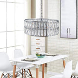 Luxury Crystal 5-Tier Chrome Round Semi Flush Chandelier - Omega Lifestyles