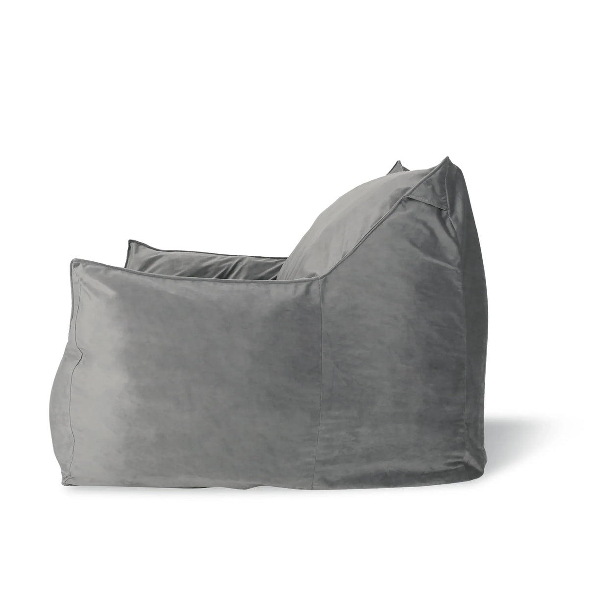 Velvet Foam Filled Cozy Bean Bag Chair With Armrests - Omega Lifestyles