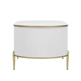 Modern Fluted MDF Coffee Table With Storage Cabinets - Omega Lifestyles