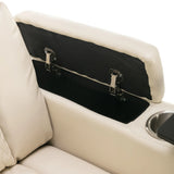 Power PU Leather Recliner Chair With Tray Table USB Port - Omega Lifestyles