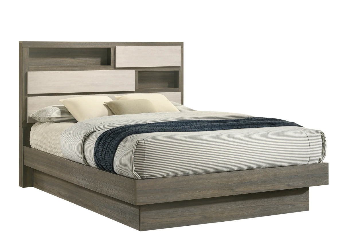 Modern Queen Platform Wood Bed Frame With Storage - Omega Lifestyles