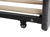 Twin Velvet Upholstered Daybed Frame With Trundle USB - Omega Lifestyles