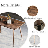 Modern Walnut MDF Dining Table Seats 4 - Omega Lifestyles