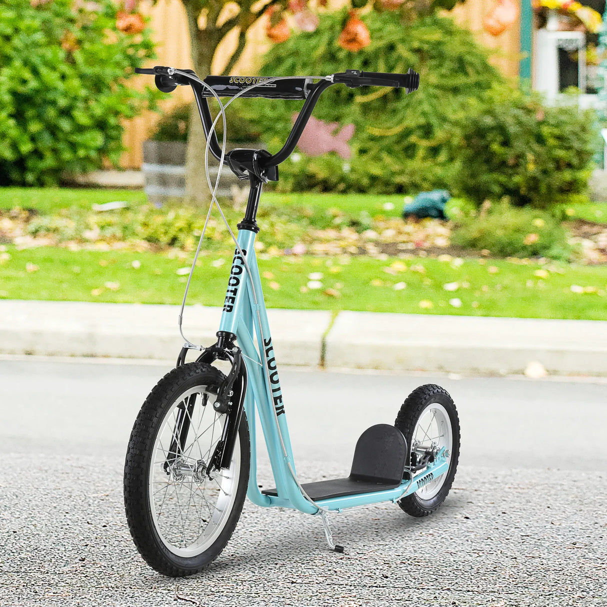 Adjustable Height Youth Kick Scooter With Inflatable Tires - Omega Lifestyles