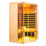 Far Infrared Carbon Crystal Pentagonal Solid Wood Sauna - Omega Lifestyles