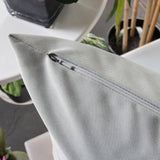 Outdoor Weather Resistant 20x20 Silver Polyester Pillow - Omega Lifestyles