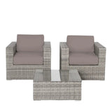 2-Piece Outdoor Rattan Wicker Patio Seating Group With Cushions - Omega Lifestyles